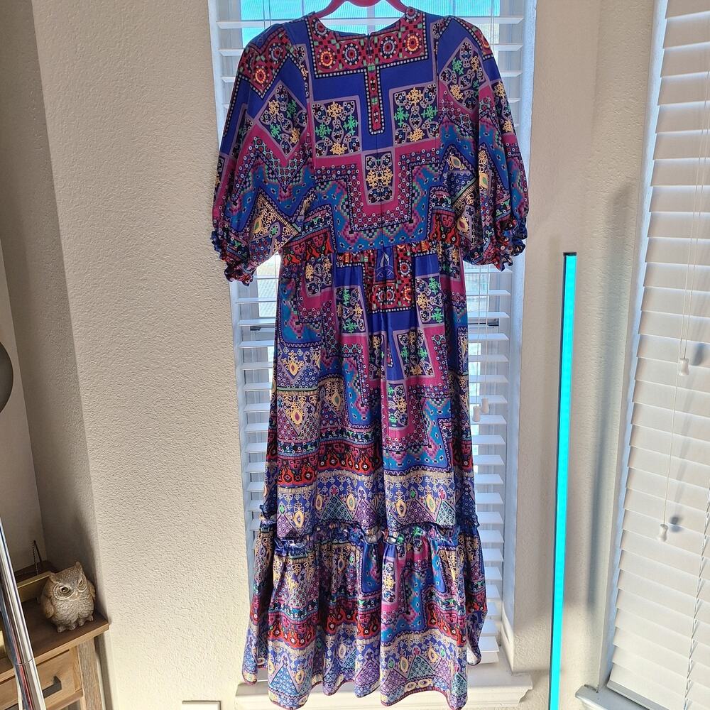 Hunter Bell New York Size M Short Sleeve Boho Maxi Dress - Picture 6 of 13